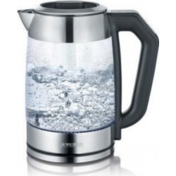 Severin bouilloire en verre - eau ou thé - 2200W - inox - noir SEV4008146024108