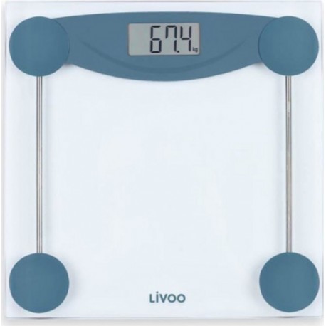 Livoo dom426b - pese-personne electronique - plateau en verre trempe et ecran lcd - pesee jusqua 180 kg - graduation au 100 g LI