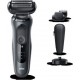 Braun series 6 60-n4500cs tondeuse barbe - 3 sabots - station de charge - technologie sensoflex -autonomie 50min BRA421020124092