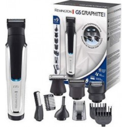 Remington pg5000 tondeuse multifonctions etanche graphite series g5, cheveux, barbe, corps, lames auto-affutées, finitions ch… R