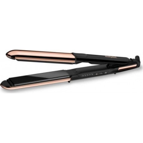 Babyliss st482e - lisseur babyliss straight & curl brillance - 5 températures jusqu'a 235°c - plaques 28 mm en titane véritable