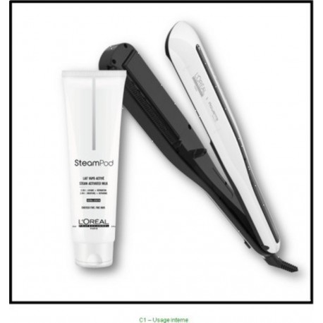 L'oréal professionnel steampod 3.0 lisseur + lait cheveux fins 150 ml