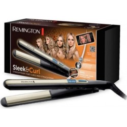 Remington s6500 fer a lisser, fer a boucler, lisseur, boucleur sleek & curl, plaques xl advanced ceramic REMS6500