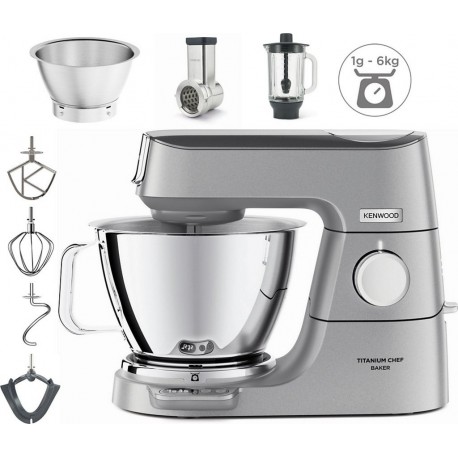 Kenwood Robot pâtissier KVC85.314SI Titanium Chef Baker