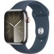 Apple Montre connectée WATCH Serie 9 Cellular 45mm Acier/Argent Bleu Orage M/L