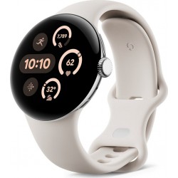 Google Montre connectée Pixel Watch 3 41 mm Argent Poli 4G