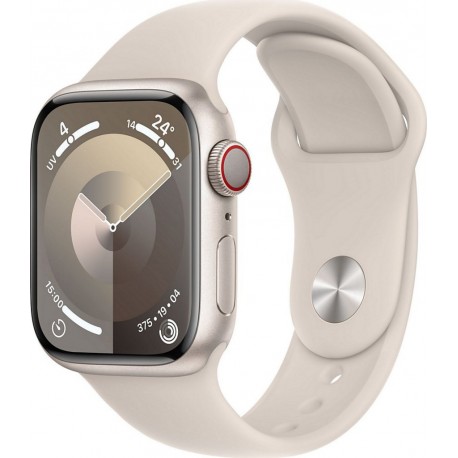 Apple Montre connectée WATCH Serie 9 Cellular 41mm Aluminium/Lumière S/M