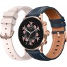 NC Montre connectée ECHO Rainbow Voyager OrRose Silico+Bleu Cuir
