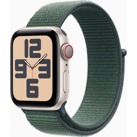 Apple Montre connectée WATCH SE 40mm Lumière Stellaire/Vert Loop Cell
