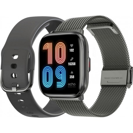 NC Montre connectée ECHO Rainbow Nano Metal Silicone + Milanais
