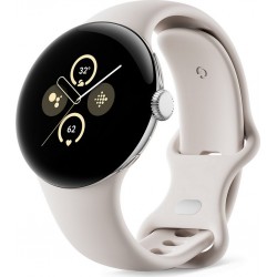 Google Montre connectée Pixel Watch 2 Argent Poli/Porcelaine 4G