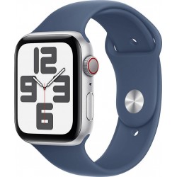 Apple Montre connectée WATCH SE 44mm Argent/Denim S/M Cellular