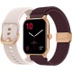 NC Montre connectée ECHO Rainbow ProS OrRose Silicone+BordeauNylo