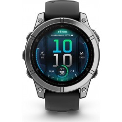 Garmin Montre sport Fenix E 47mm Acier inox bracelet gris