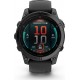 Garmin Montre sport Fenix E 47mm Gris Acier bracelet noir
