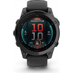 Garmin Montre sport Fenix E 47mm Gris Acier bracelet noir