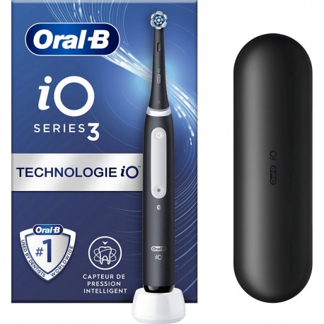 ORAL-B Brosse à dents électrique iO 3 Noire + Etui de voyage