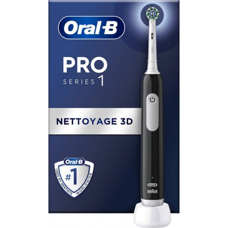 ORAL-B Brosse à dents électrique Pro 1 Noire Cross Action