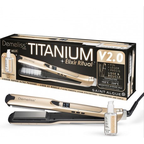 SAINT ALGUE Lisseur vapeur Demeliss Titanium V2 Elixir Ritu