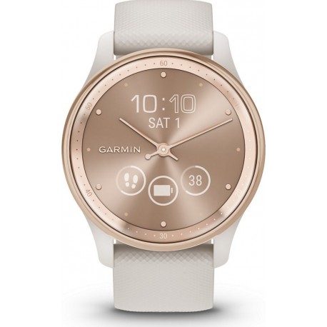 Garmin Montre santé Vivomove Trend silicone blanc