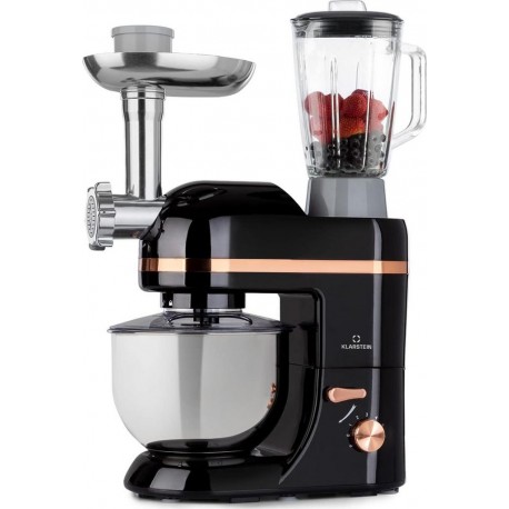 Klarstein Robot de cuisine - klarstein lucia elegance - mixeur et hachoir - 1300W - noir