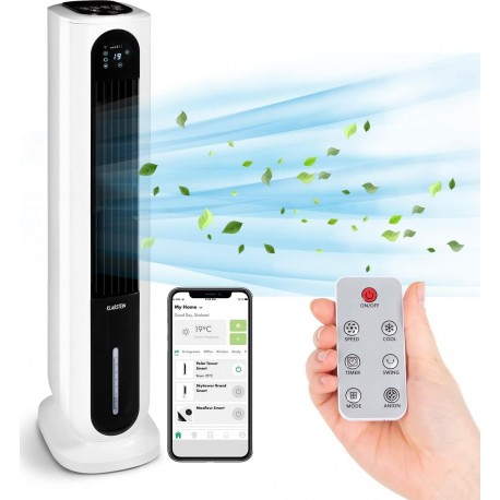 Klarstein Rafraîchisseur d'air Polar Tower Smart 85W - Blanc
