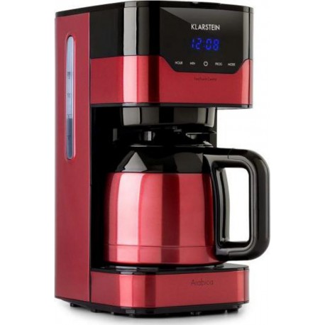 Klarstein Cafetière filtre Arabica - 800W - Rouge & noir