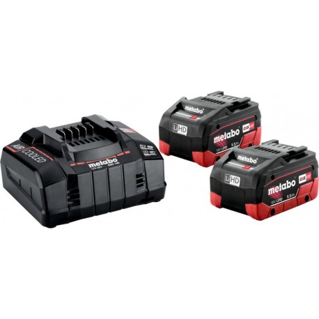 Metabo 2x&nbsp;batteries 5,5&nbsp;Ah 18&nbsp;V&nbsp;+&nbsp;chargeur ASC 30-36&nbsp;V