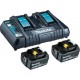Makita Kit Power Source Li, 18 V, 5 Ah, double chargeur inclus