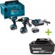 Makita DLX2418TJ - DHP486 Perceuse à percussion sans fil + DTD153 Visseuse à percussion sans fil 18 Volt 3x 5.0 Ah Li-ion