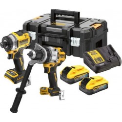 DeWalt DCK2200H2T-QW Kit double 18V XR Premium : DCD1007 + DCF860 - 2x5Ah Powerstack dans TSTAK