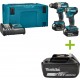 Makita DLX2527TJ DLX2527TJ Comboset - DDF489 Perceuse sans fil + DTD173 Visseuse à percussion sans fil 18V 5.0Ah Li-Ion en Mbox
