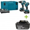Makita DLX2527TJ DLX2527TJ Comboset - DDF489 Perceuse sans fil + DTD173 Visseuse à percussion sans fil 18V 5.0Ah Li-Ion en Mbox