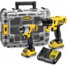 DeWalt DCK211D2T ensemble DCD710 perceuse-visseuse + DCF815 visseuse à chocs 10,8 V 2,0 Ah XR