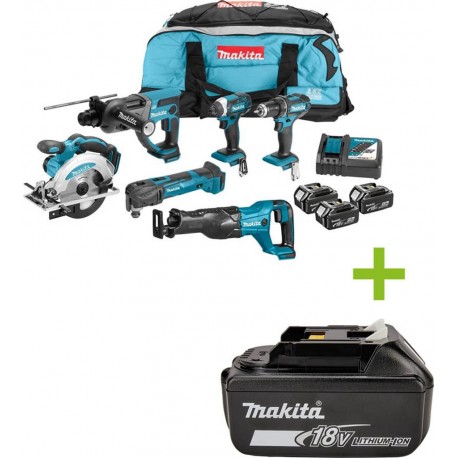 Makita DLX6038T Ensemble de machines 18V 3x5,0 Ah - combo des nouveaux 5,0 AH machines