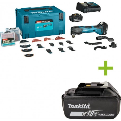 Makita DTM51RTJX3 Découpeur-ponceur multifonctions 18V Li-ion 4 Ah