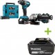 Makita DLX2190TJ1 Comboset 18V 5.0Ah Li-Ion - Perceuse sans fil DDF484 + Meuleuse sans fil DGA504 dans MBox