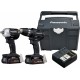Panasonic EYC232PN2G Combo Set Perceuse sans fil EY74A3 et clé à chocs EY75A8 18 Volts 3.0 Ah Li-ion dans Systainer