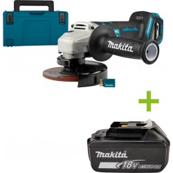 Makita DGA518ZJU 18V Meuleuse d'angle 125 mm (AWS) avec frein. en Mbox excl. batteries et chargeur