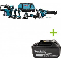 Makita DLX8026TW1 Comboset 18V 3x5,0Ah - 8 outils + sac