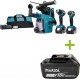 Makita DLX3106TW1 Ensemble combiné 18V 5.0Ah Li-ion 3x batteries