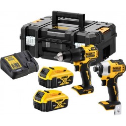 DeWalt DCK2062M2T-QW Comboset 18V - DCD709 Perceuse à percussion + DCF809 Visseuse à chocs