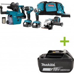 Makita DLX4103W Comboset 18V 5.0Ah Li-ion 3x Batteries