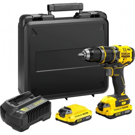Stanley SFMCD721D2K FATMAX V20 Perceuse-visseuse à percussion sans fil 18V 2.0Ah BRUSHLESS