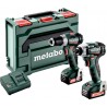 Metabo 685228000 COMBO SET 2.7.3 Perceuse sans fil BS12BL + visseuse à choc SSD12BL 12V 2.0Ah Li-Ion