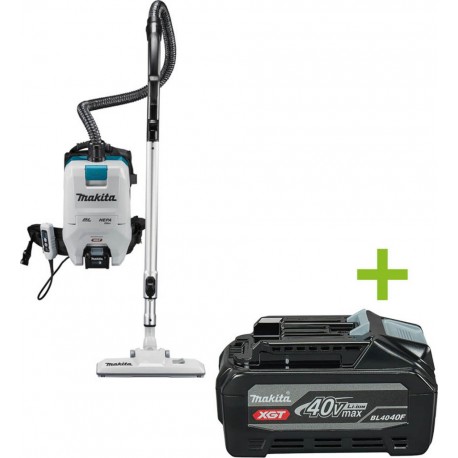 Makita VC008GM201 Max Back hoover pour le nettoyage 40V 4.0Ah Li-Ion