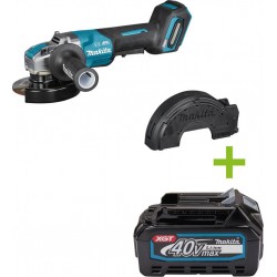 Makita GA047GZ Meuleuse d'angle 40V max 125mm X-Lock avec interrupteur de sécurité excl. batteries et chargeur