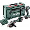 Metabo 685233000 Comboset 2.6.5 BS18L Perceuse sans fil + W18L BL 9-125 Meuleuse 18V 4.0/2.0Ah Li-Ion en x
