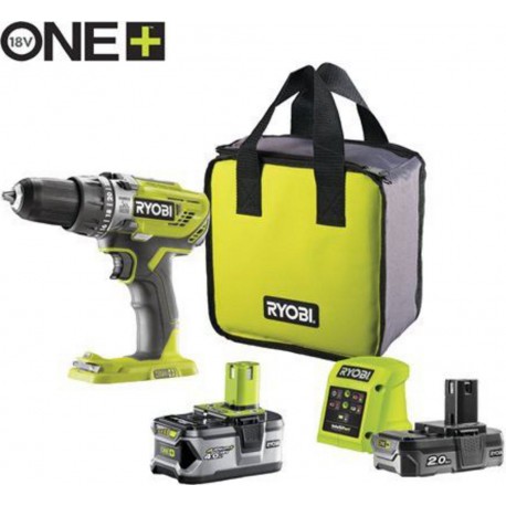 Ryobi 5133003820 R18PD3-242S 18V Perceuse à percussion 50Nm (1x 2.0Ah