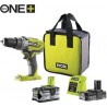 Ryobi 5133003820 R18PD3-242S 18V Perceuse à percussion 50Nm (1x 2.0Ah